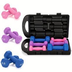 Dumbbell Hand Weights Set with Storage Case